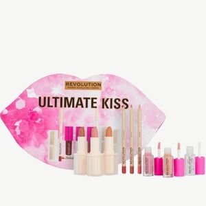 Revolution Beauty Ultimate Kiss Gift Set 3 Lipsticks 3 Glosses 3 Lip Liners NIB